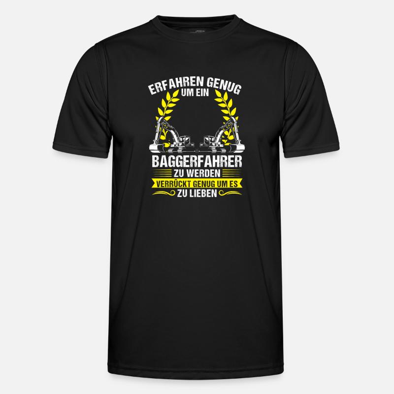 Baggerfahrer Beruf Lader Geschenk - Männer Funktions-T-Shirt - Schwarz