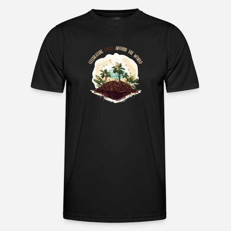 World Coffee Day - Men's Functional T-Shirt - black