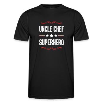 Oncle Super-héros - T-shirt sport Homme - noir - Devant - AI Model Male 178 dark (178cm)