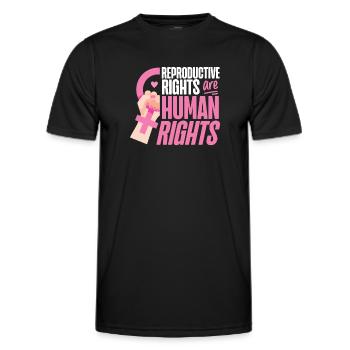 Feminist Reproductive Rights Are - Men's Functional T-Shirt - black - Front - AI Model Male 178 dark (178cm)
