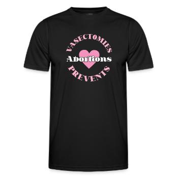 Feminist Vasectomies Prevents - Men's Functional T-Shirt - black - Front - AI Model Male 178 dark (178cm)