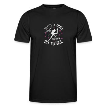 Baton Twirling - Men's Functional T-Shirt - black - Front - AI Model Male 178 dark (178cm)
