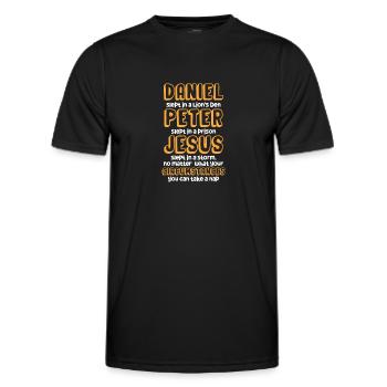 Bible Bible Versets chrétiens Don de Jésus - T-shirt sport Homme - noir - Devant - AI Model Male 178 dark (178cm)