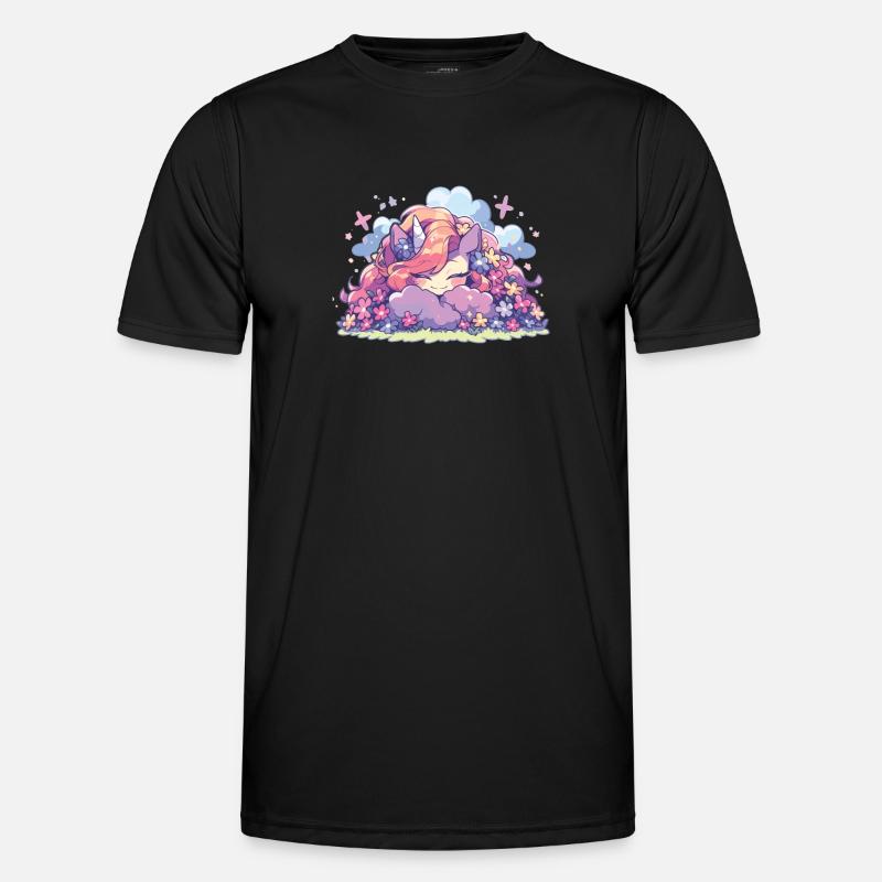 Einhörner Regenbogen Einhorn Regenbogen - Männer Funktions-T-Shirt - Schwarz