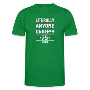 Littéralement n’importe qui de moins de 75 ans drôle de président - T-shirt sport Homme - vert - Devant - AI Model Male 178 dark (178cm)