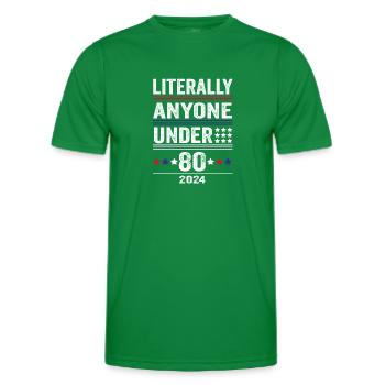 Littéralement n’importe qui de moins de 80 ans drôle de président - T-shirt sport Homme - vert - Devant - AI Model Male 178 dark (178cm)