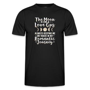Astronomie Astronom Mondphase Romantik Sterne - Männer Funktions-T-Shirt - Schwarz - Vorne - AI Model Male 178 dark (178cm)