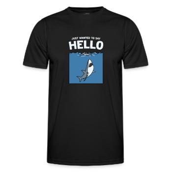 Marine Biology Shark Lovers Marine Life Marine - Men's Functional T-Shirt - black - Front - AI Model Male 178 dark (178cm)