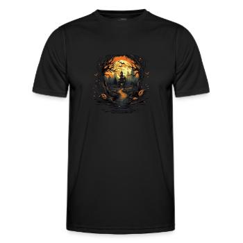 Spooky mood of Halloween - Men's Functional T-Shirt - black - Front - AI Model Male 178 dark (178cm)