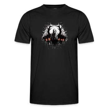 Spooky mood of Halloween - Men's Functional T-Shirt - black - Front - AI Model Male 178 dark (178cm)