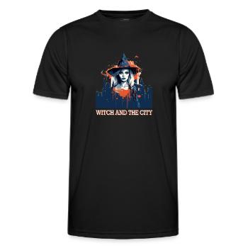 Spooky mood of Halloween - Men's Functional T-Shirt - black - Front - AI Model Male 178 dark (178cm)