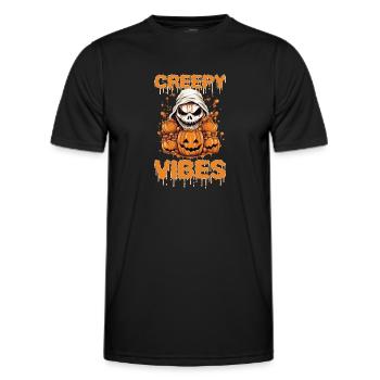 Spooky mood of Halloween - Men's Functional T-Shirt - black - Front - AI Model Male 178 dark (178cm)