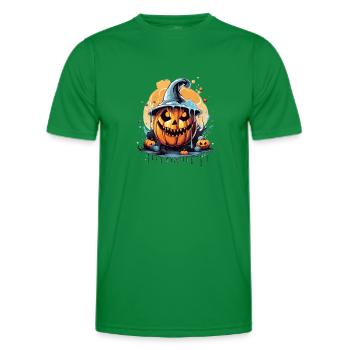 Spooky mood of Halloween - Men's Functional T-Shirt - kelly green - Front - AI Model Male 178 dark (178cm)