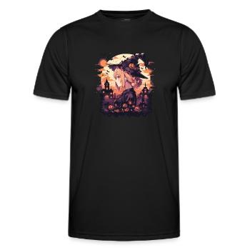 Hexe Helloween Hexen Outfit Hexen - Männer Funktions-T-Shirt - Schwarz - Vorne - AI Model Male 178 dark (178cm)