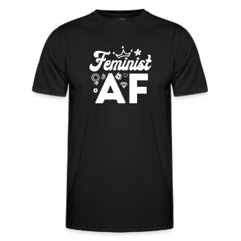 Feminist Feminist Af - Men's Functional T-Shirt - black - Front - AI Model Male 178 dark (178cm)