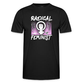 Feminist Radical Feminist - Men's Functional T-Shirt - black - Front - AI Model Male 178 dark (178cm)