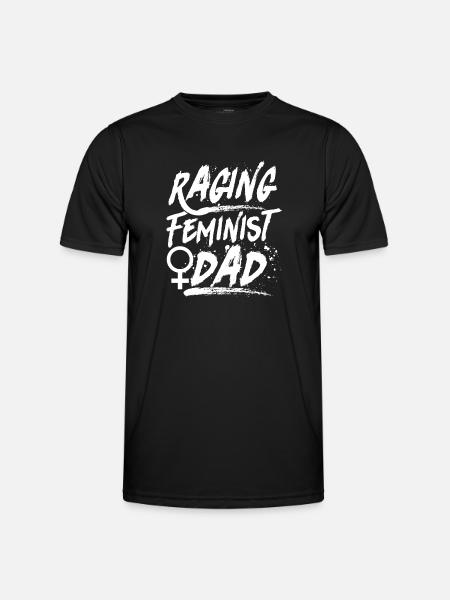 Feminist Raging Feminist Dad - Men's Functional T-Shirt - black