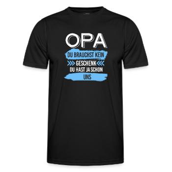 Opa Familie Enkelkind Geschenk - Männer Funktions-T-Shirt - Schwarz - Vorne - AI Model Male 178 dark (178cm)