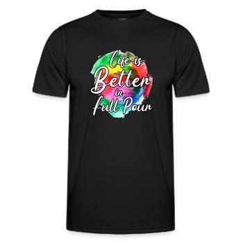 Painter Canvas Liquid Painting Art Paint - Men's Functional T-Shirt - black - Front - AI Model Male 178 dark (178cm)