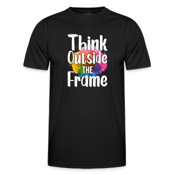 Maler Leinwand Flüssigkeit Malerei Kunst Farbe - Männer Funktions-T-Shirt - Schwarz - Vorne - AI Model Male 178 dark (178cm)