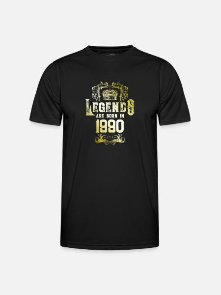 1990 Legends Birthday - Men's Functional T-Shirt - black