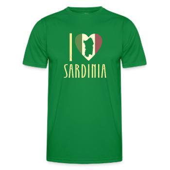 Italie Eté Méditerranée Sardaigne Bella - T-shirt sport Homme - vert - Devant - AI Model Male 178 dark (178cm)