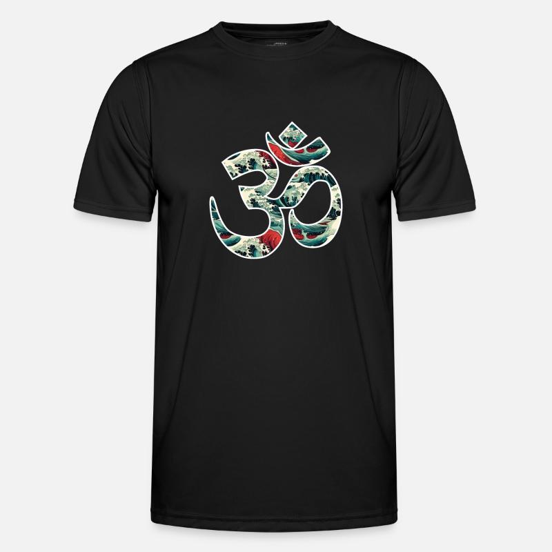 Kosmische Resonanz: Das heilige Om - Männer Funktions-T-Shirt - Schwarz