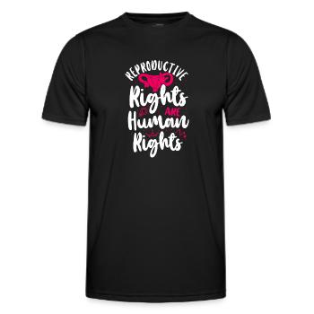 Feminist Reproductive Rights Are - Men's Functional T-Shirt - black - Front - AI Model Male 178 dark (178cm)