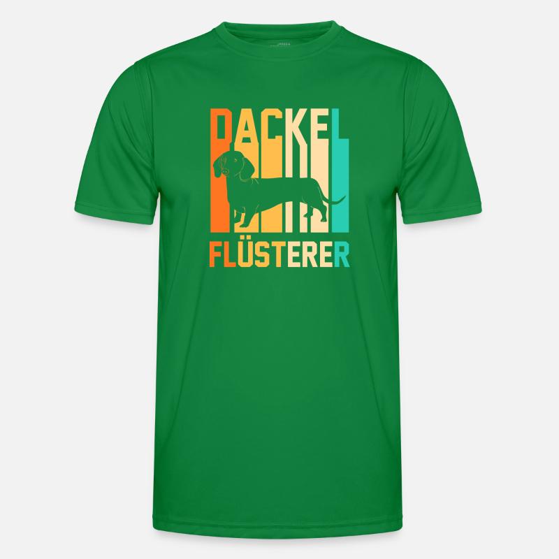 Hund Dackel Männer Funktions-T-Shirt