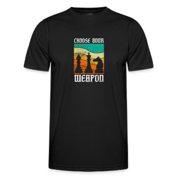 Schach - Männer Funktions-T-Shirt - Schwarz - Vorne - AI Model Male 178 dark (178cm)