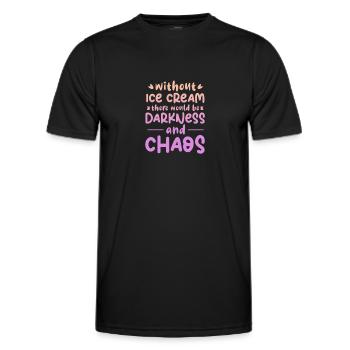 Ice Cream Ice Cream Ice Cream Summer Gift - Men's Functional T-Shirt - black - Front - AI Model Male 178 dark (178cm)