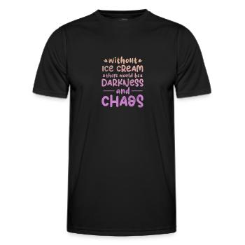 Eiscreme - Männer Funktions-T-Shirt - Schwarz - Vorne - AI Model Male 178 dark (178cm)
