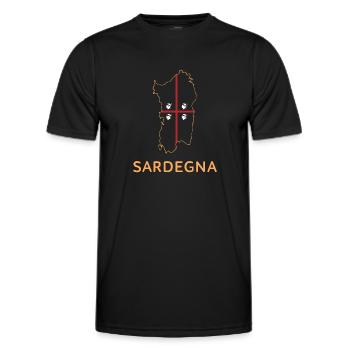 Sardaigne Île Méditerranée Italie Tourisme - T-shirt sport Homme - noir - Devant - AI Model Male 178 dark (178cm)