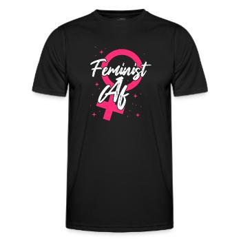Feminist Feminist Af - Men's Functional T-Shirt - black - Front - AI Model Male 178 dark (178cm)