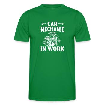 Car Mechanic In Work - Automobile Mechanic Funny M - Men's Functional T-Shirt - kelly green - Front - AI Model Male 178 dark (178cm)
