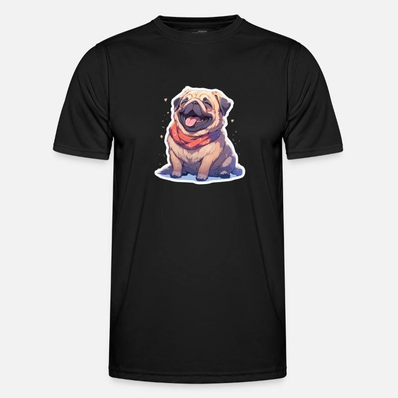 Mops Mops Hund Mops Geschenke Mops Liebhaber - Männer Funktions-T-Shirt - Schwarz