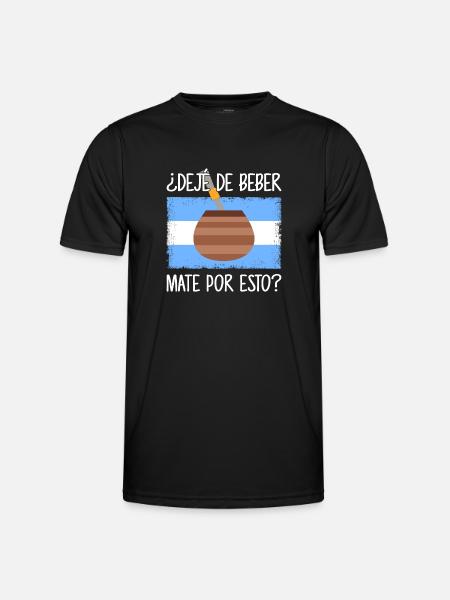 Argentina flagga Argentinsk yerba mate te - Funktions-T-shirt herr - svart