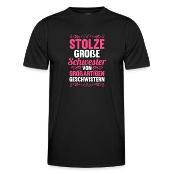 Geschwister Schwestern Schwester - Männer Funktions-T-Shirt - Schwarz - Vorne - AI Model Male 178 dark (178cm)