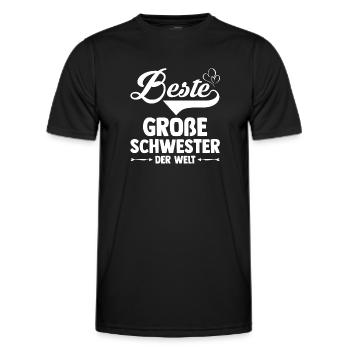 Geschwister Schwestern Schwester - Männer Funktions-T-Shirt - Schwarz - Vorne - AI Model Male 178 dark (178cm)