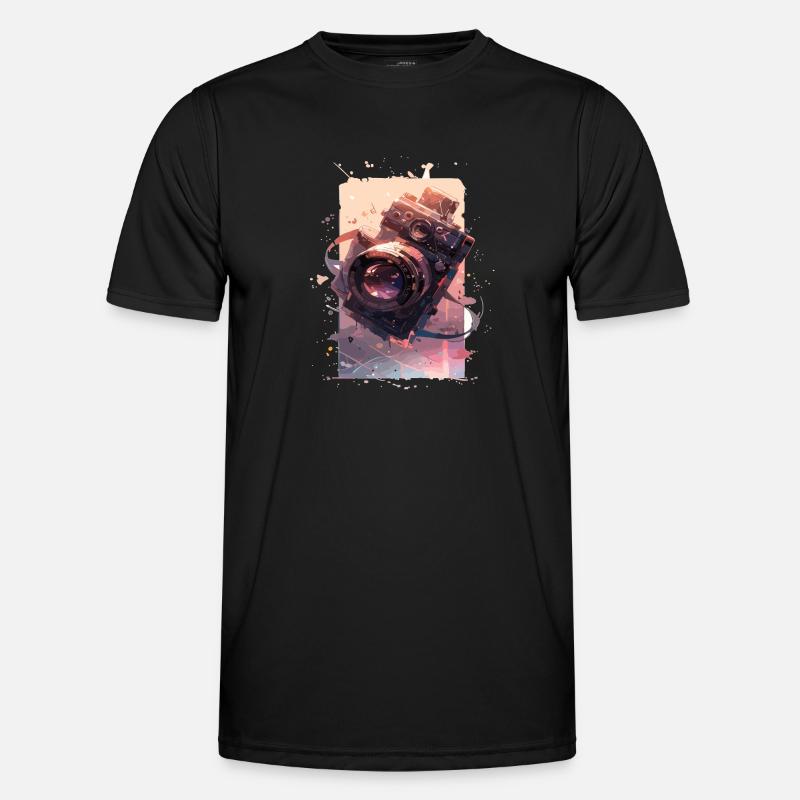 Camera Retro Camera Cameras Analog - Men's Functional T-Shirt - black