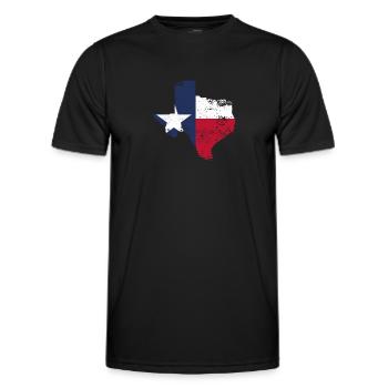 Ich Liebe Den Bundesstaat Texas - Männer Funktions-T-Shirt - Schwarz - Vorne - AI Model Male 178 dark (178cm)