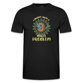 Israel Küche Delikatessen Lachs auf Bagel - Männer Funktions-T-Shirt - Schwarz - Vorne - AI Model Male 178 dark (178cm)