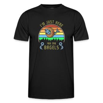 Israel Gericht Koscher Lachs auf Bagel Spruch - Männer Funktions-T-Shirt - Schwarz - Vorne - AI Model Male 178 dark (178cm)