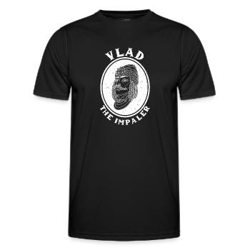 Rumänien Vlad Tepes impaler Dracula Vampir - Männer Funktions-T-Shirt - Schwarz - Vorne - AI Model Male 178 dark (178cm)