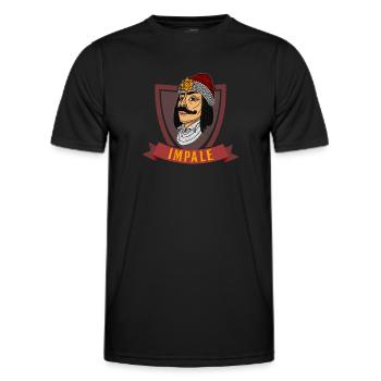Rumänien Balkan Vlad Tepes Vampir Geschenk - Männer Funktions-T-Shirt - Schwarz - Vorne - AI Model Male 178 dark (178cm)
