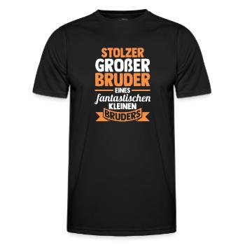 Geschwister Brüder Bruder - Männer Funktions-T-Shirt - Schwarz - Vorne - AI Model Male 178 dark (178cm)