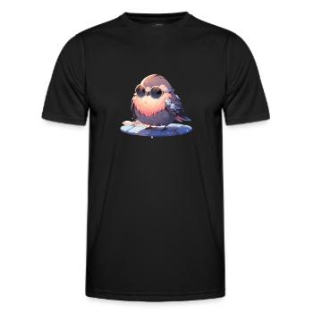 Vogel Vögel Lustige Tiere Waldbewohner Tier - Männer Funktions-T-Shirt - Schwarz - Vorne - AI Model Male 178 dark (178cm)