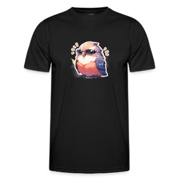 Vogel Vögel Lustige Tiere Waldbewohner Tier - Männer Funktions-T-Shirt - Schwarz - Vorne - AI Model Male 178 dark (178cm)