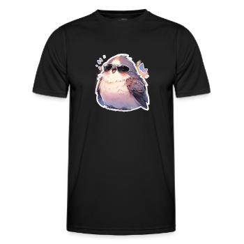 Vogel Vögel Lustige Tiere Waldbewohner Tier - Männer Funktions-T-Shirt - Schwarz - Vorne - AI Model Male 178 dark (178cm)