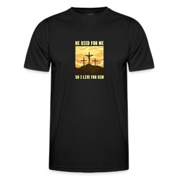 Bible Bible Versets chrétiens Don de Jésus - T-shirt sport Homme - noir - Devant - AI Model Male 178 dark (178cm)